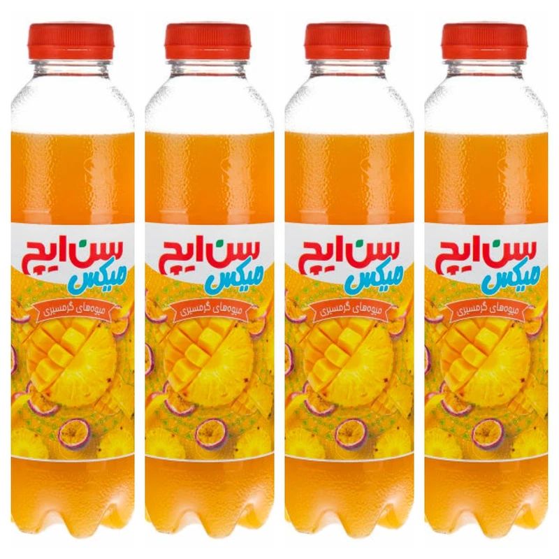 qualityq_90-10264 نوشیدنی میکس سن ایچ طعم میوه های گرمسیری - 750 میلی لیتر بسته 4عددی - تصویر 1