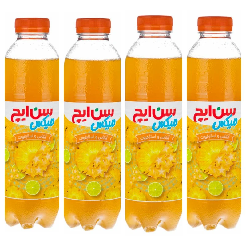 qualityq_90-10266 نوشیدنی میکس سن ایچ طعم اناناس و استارفروت - 750 میلی لیتر بسته 4عددی - تصویر 1