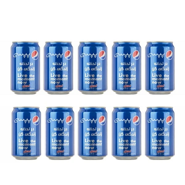 qualityq_90-10488 نوشابه گاز دار با طعم کولا پپسی - 330 میلی لیتر بسته ۱۰ عددی - تصویر 1