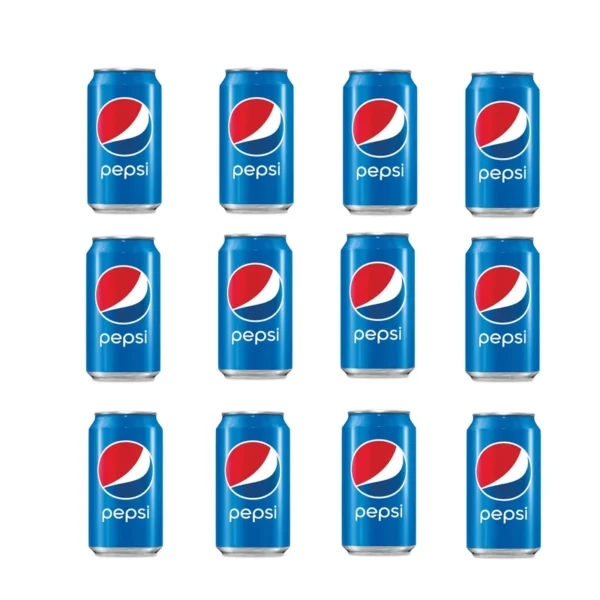 نوشابه گاز دار قوطی با طعم کولا پپسی - 330 میلی لیتر بسته 12 عددی
