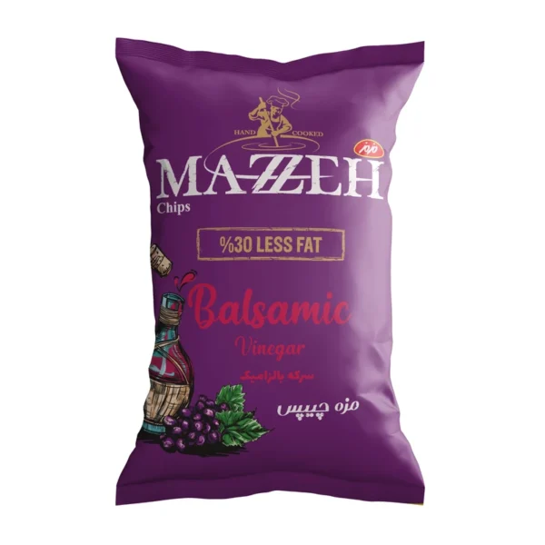مزه چیپس مزمز با طعم سرکه بالزامیک - 65 گرم