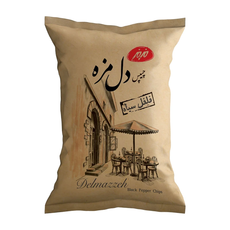 qualityq_90-10677 چیپس دل مزه فلفل سیاه مزمز - 90 گرم - تصویر 1