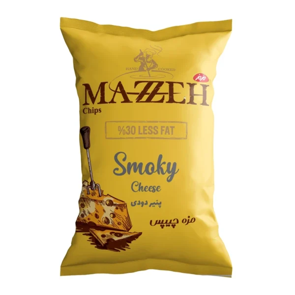 مزه چیپس مزمز با طعم پنیر دودی - 65 گرم