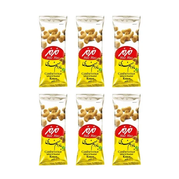 بادام هندی مزمز - 30 گرم بسته 6 عددی