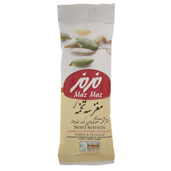 مغز سه تخمه نمکی مزمز مقدار 30 گرم