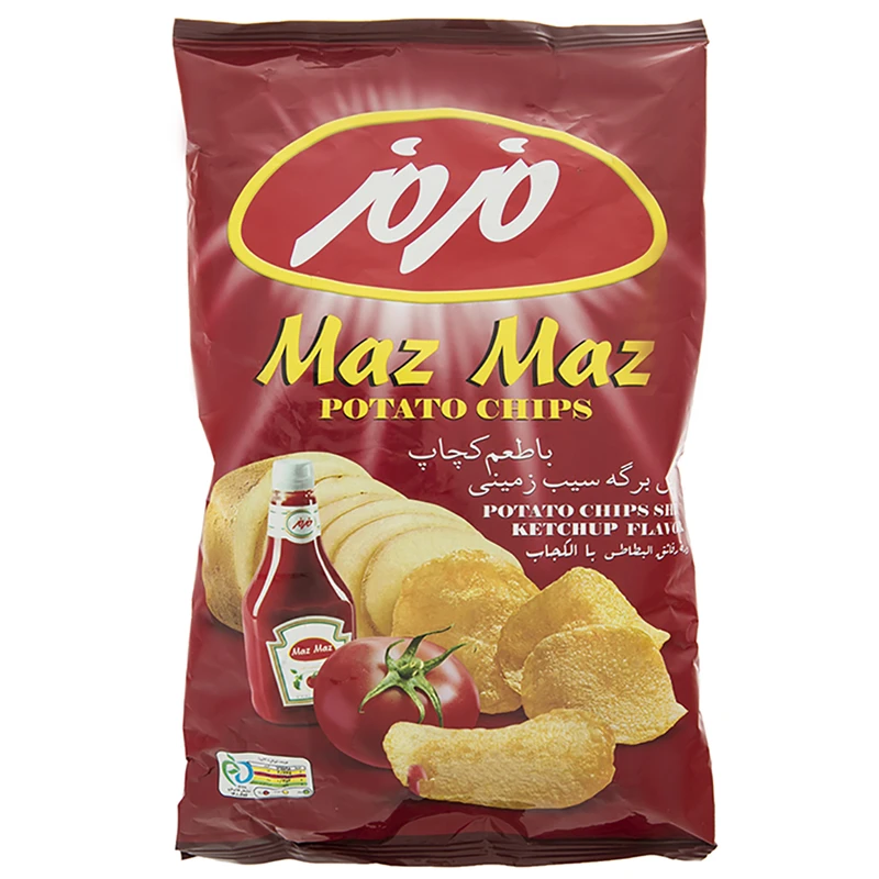 qualityq_90-11023 چیپس برگه سیب زمینی مزمز با طعم کچاپ 60 گرم - تصویر 1