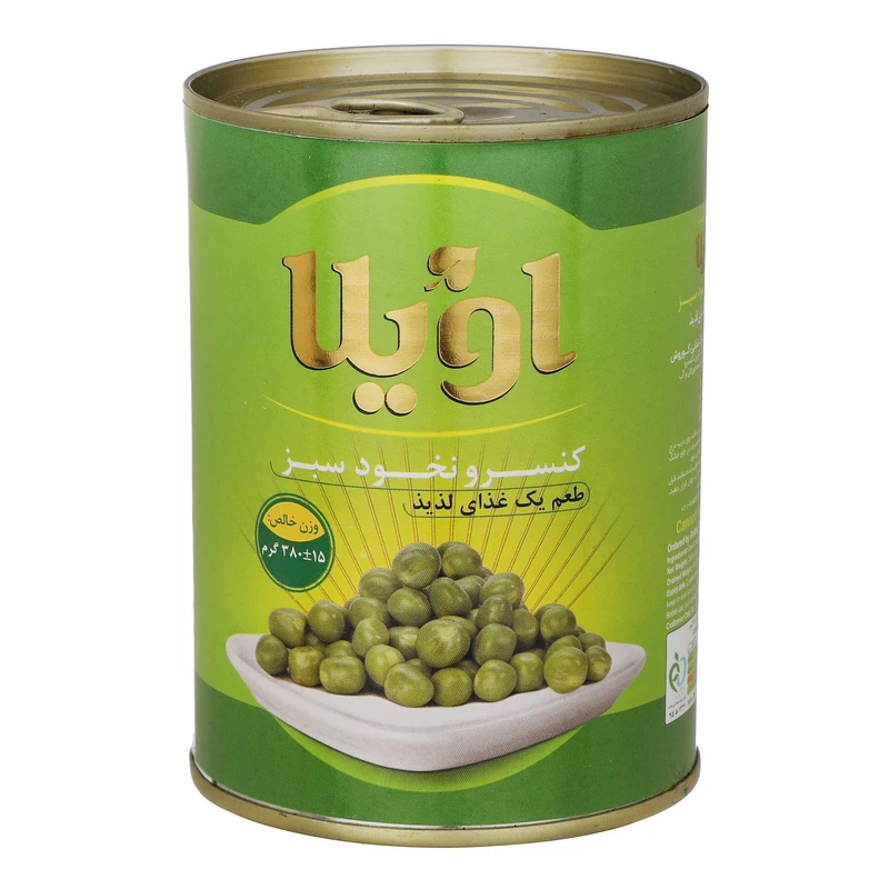 qualityq_90-12194 کنسرو نخود سبز اویلا - 380 گرم - تصویر 1