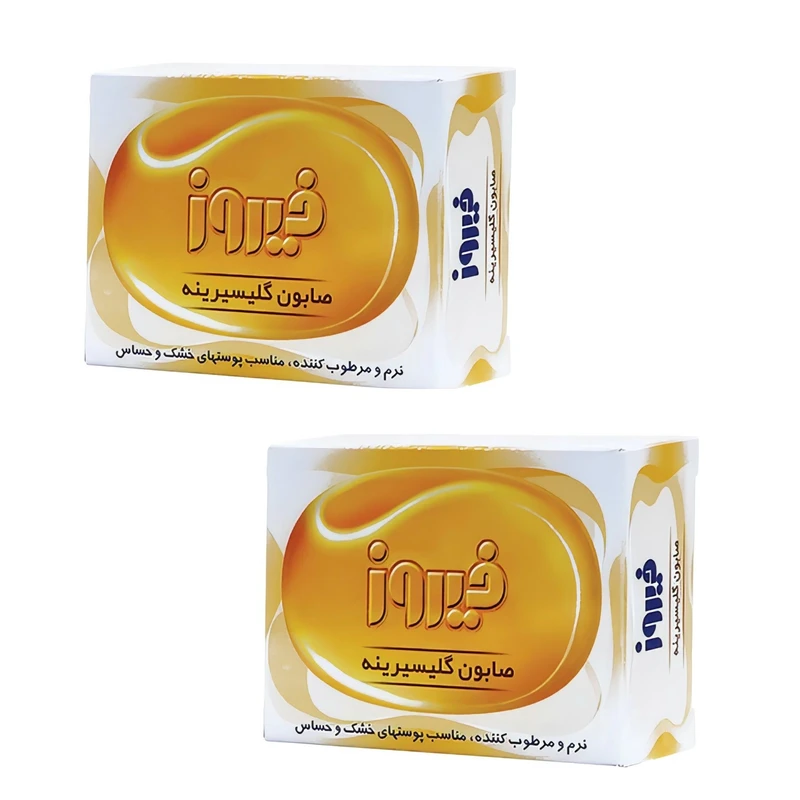 qualityq_90-13014 صابون شستشو فیروز مدل گلیسرینه وزن 100 گرم بسته 2 عددی - تصویر 1