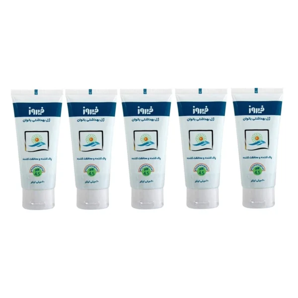 ژل بهداشتی بانوان فیروز کد 01 حجم 60 میلی لیتر مجموعه 5 عددی