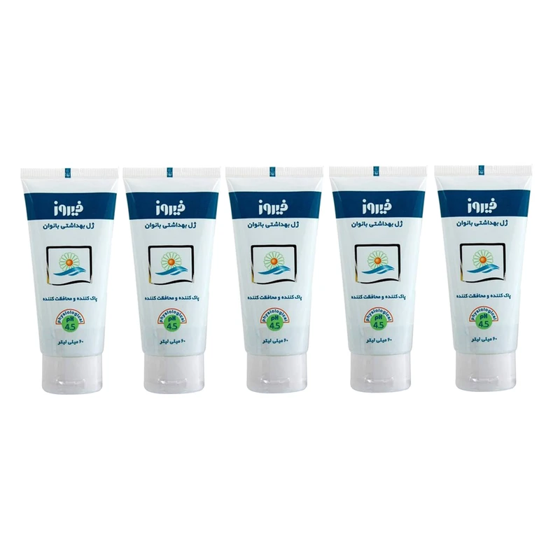 qualityq_90-13043 ژل بهداشتی بانوان فیروز کد 01 حجم 60 میلی لیتر مجموعه 5 عددی - تصویر 1