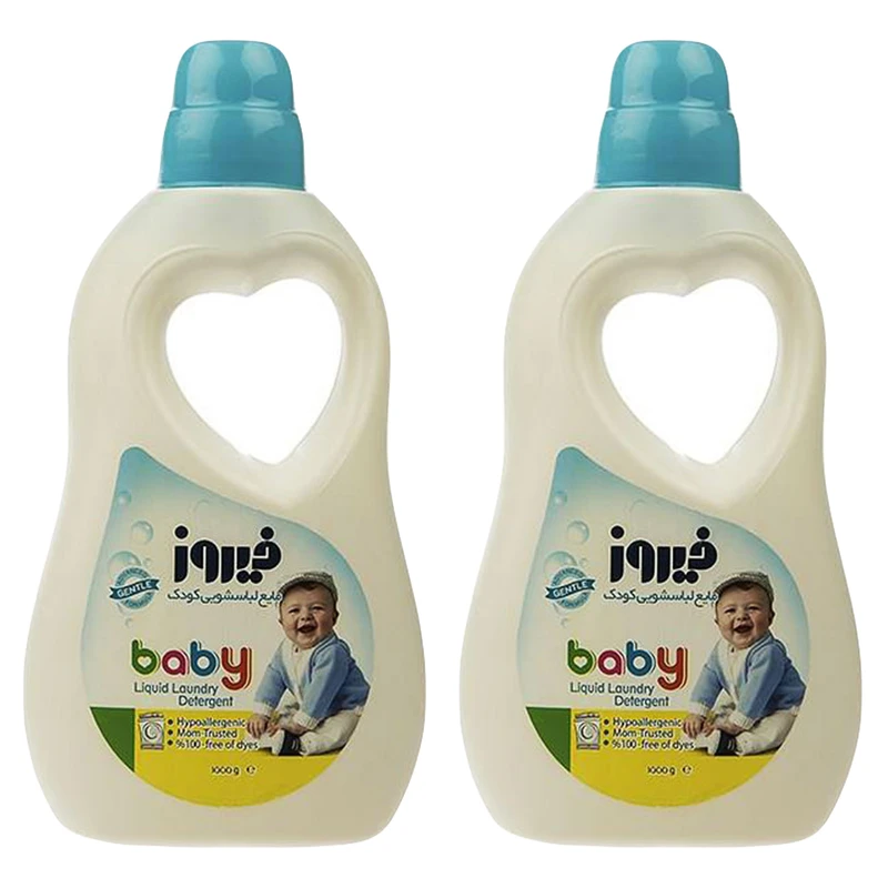 qualityq_90-13046 مایع لباسشویی کودک فیروز مدل Baby وزن 1000 گرم بسته 2 عددی - تصویر 1