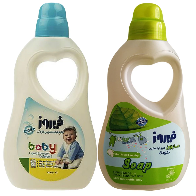 qualityq_90-13699 صابون مایع لباسشویی فیروز مدل بهاره وزن 950 گرم و مایع لباسشویی فیروز وزن 1000 گرم - تصویر 1
