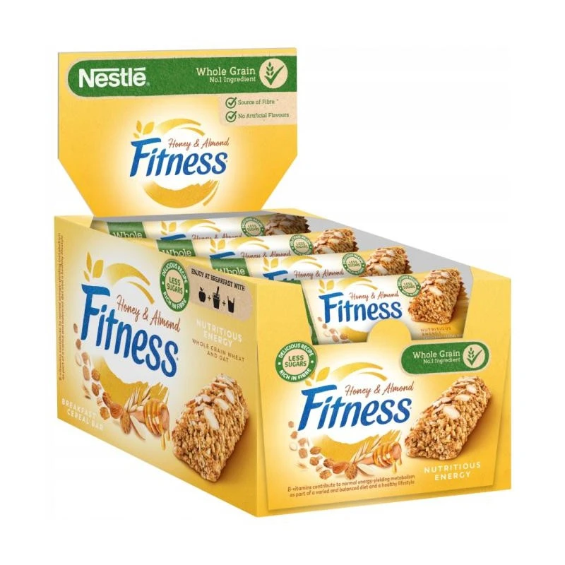 qualityq_90-13835 غلات بار مغذی فیتنس با طعم عسل نستله بسته 48 عددی - تصویر 1
