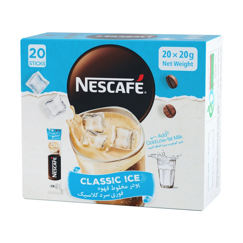 qualityq_90-13885 پودر مخلوط قهوه فوری آیس کافی نسکافه نستله بسته 20 عددی - تصویر 1