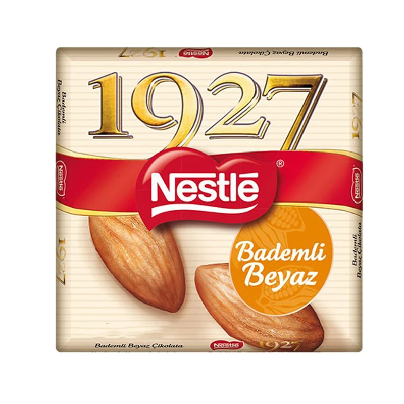 qualityq_90-14165 شکلات سفید با مغز بادام 1927 نستله - 65 گرم - تصویر 1