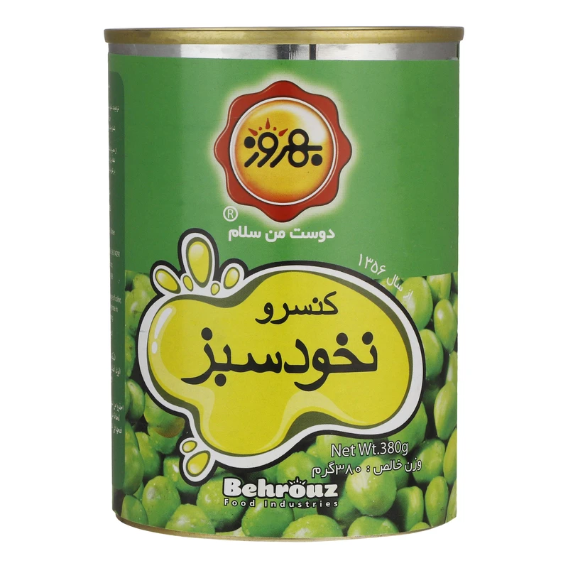 qualityq_90-15354 کنسرو نخود سبز بهروز - 380 گرم - تصویر 1