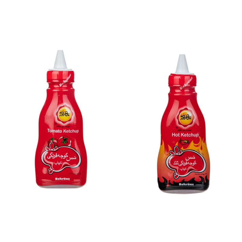 qualityq_90-15612 سس گوجه فرنگی بهروز - 410 گرم و سس تند بهروز - 410 گرم - تصویر 1