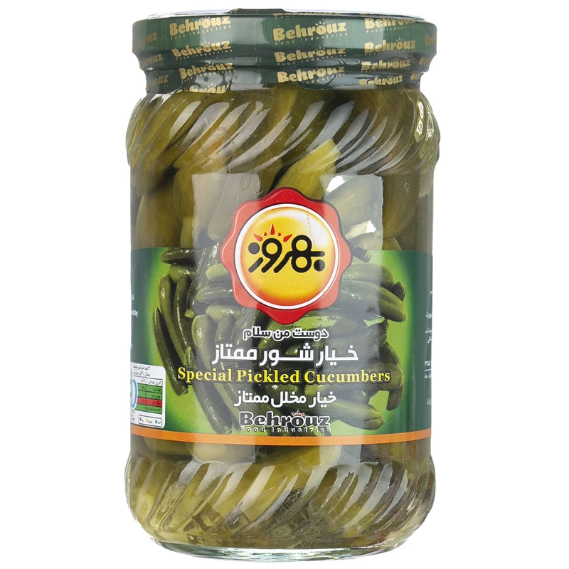 qualityq_90-15647 خیار شور ممتاز بهروز مقدار 660 گرم - تصویر 1