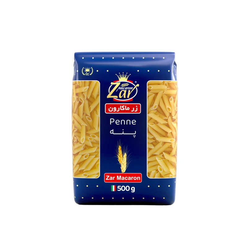 qualityq_90-17698 ماکارونی پنه ریگاته زر ماکارون مقدار 500 گرم - تصویر 1