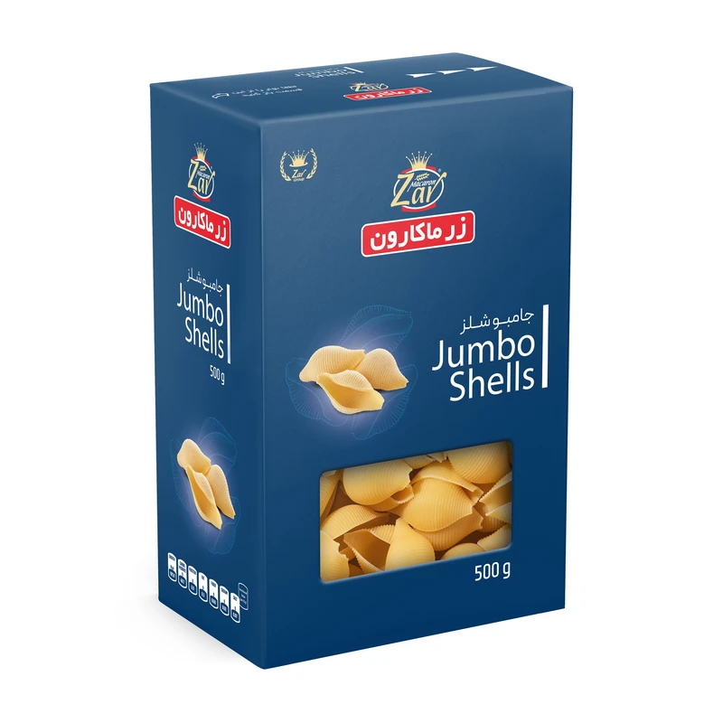 qualityq_90-17788 پاستا جامبو شلز زر ماکارون - 500 گرم - تصویر 1