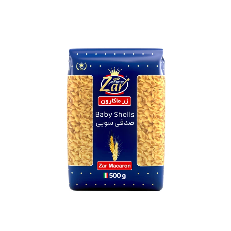 qualityq_90-17811 ماکارونی صدفی سوپی زرماکارون مقدار 500 گرم - تصویر 1