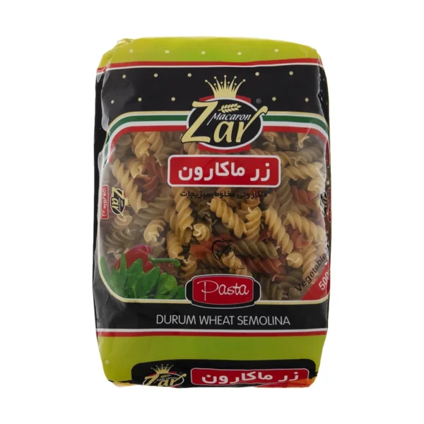 ماکارونی سبزیجات مته ای زر ماکارون - 500 گرم