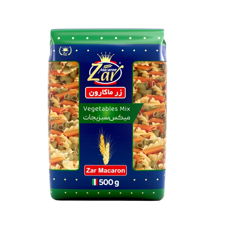 qualityq_90-17891 ماکارونی میکس سبزیجات زر ماکارون - 500 گرم - تصویر 1
