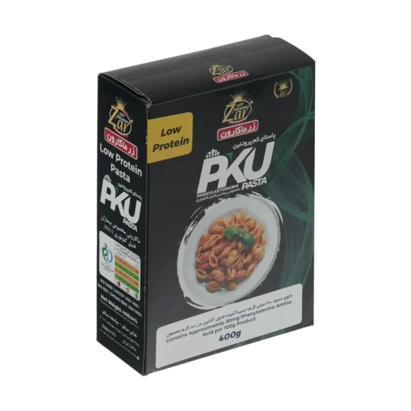 ماکارونی کم پروتئین دانه برنجی زر ماکارون - 400 گرم
