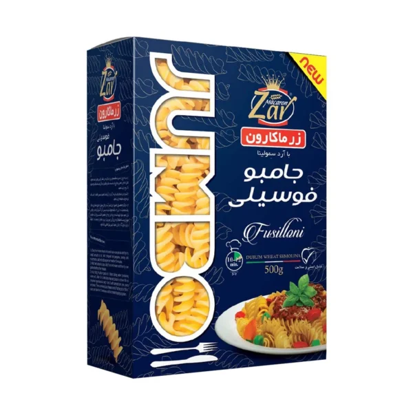 جامبو فسیلی زر ماکارون مقدار 500 گرم