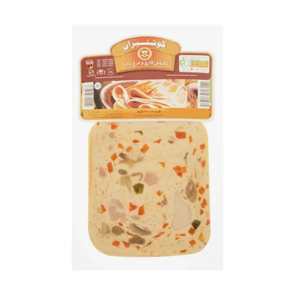 کالباس قارچ و مرغ 60 درصد وکیوم گوشتیران - 300 گرم