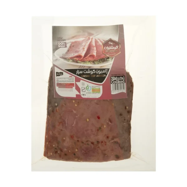 ژامبون سزار گوشت 90 درصد گوشتیران - 300 گرم