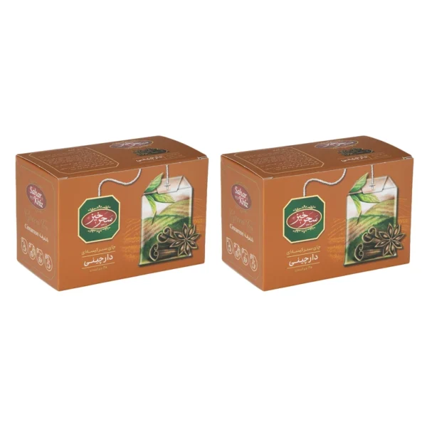 چای سبز کیسه‌ای دارچین سحرخیز 2 بسته 20 عددی
