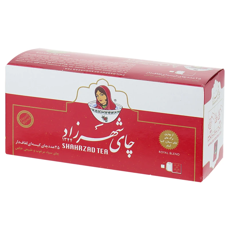 qualityq_90-19815 چای کیسه ای لفاف دار ساده شهرزاد بسته 25 عددی - تصویر 1