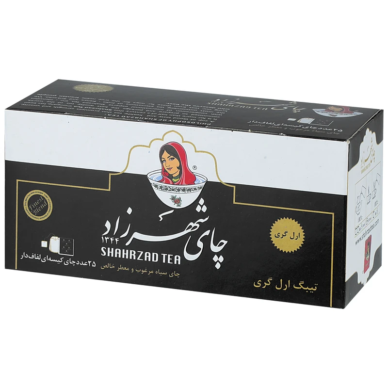 qualityq_90-19991 چای کیسه ای لفاف دار عطری شهرزاد بسته 25 عددی - تصویر 1