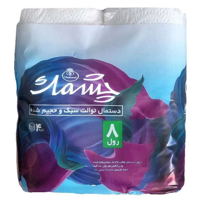 qualityq_90-20072 دستمال توالت چشمک مدل PG207 بسته 8 عددی - تصویر 1