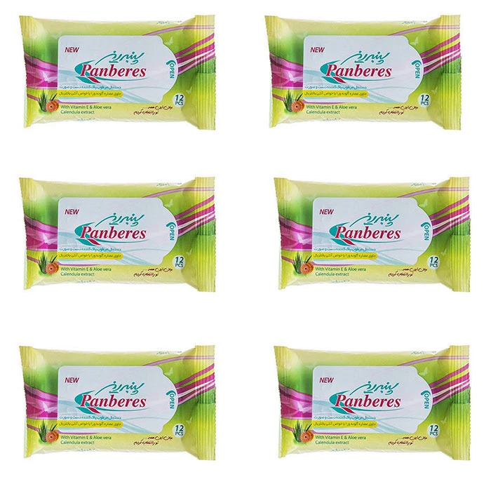 qualityq_90-21060 دستمال مرطوب پنبه ریز کد 01 مجموعه 6 عددی - تصویر 1