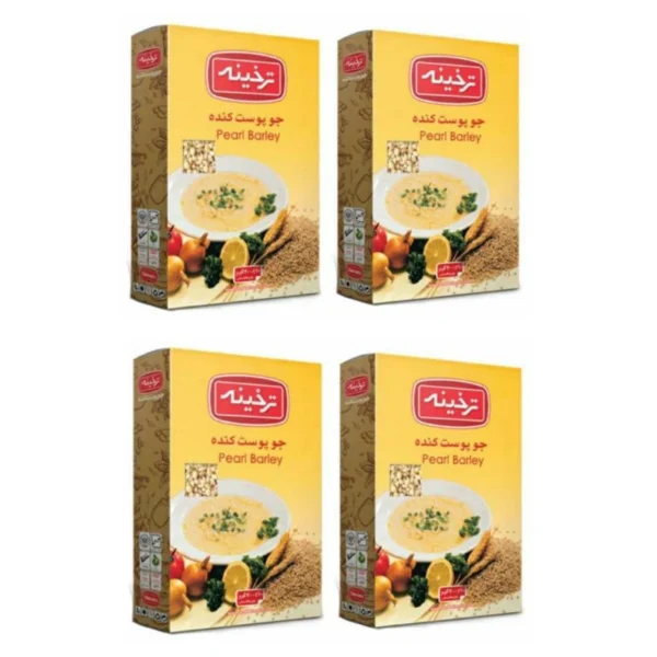 جو پوست کنده ترخینه -300 گرم بسته 4 عددی