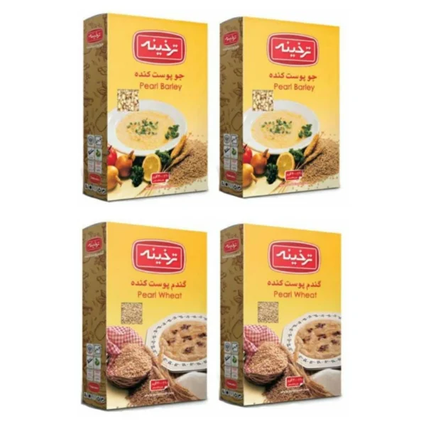 گندم پوست کنده و جو پوست کنده ترخینه -300 گرم بسته 4 عددی