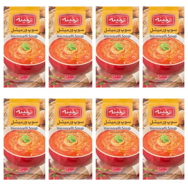 سوپ ورمیشل ترخینه -70 گرم بسته 8 عددی