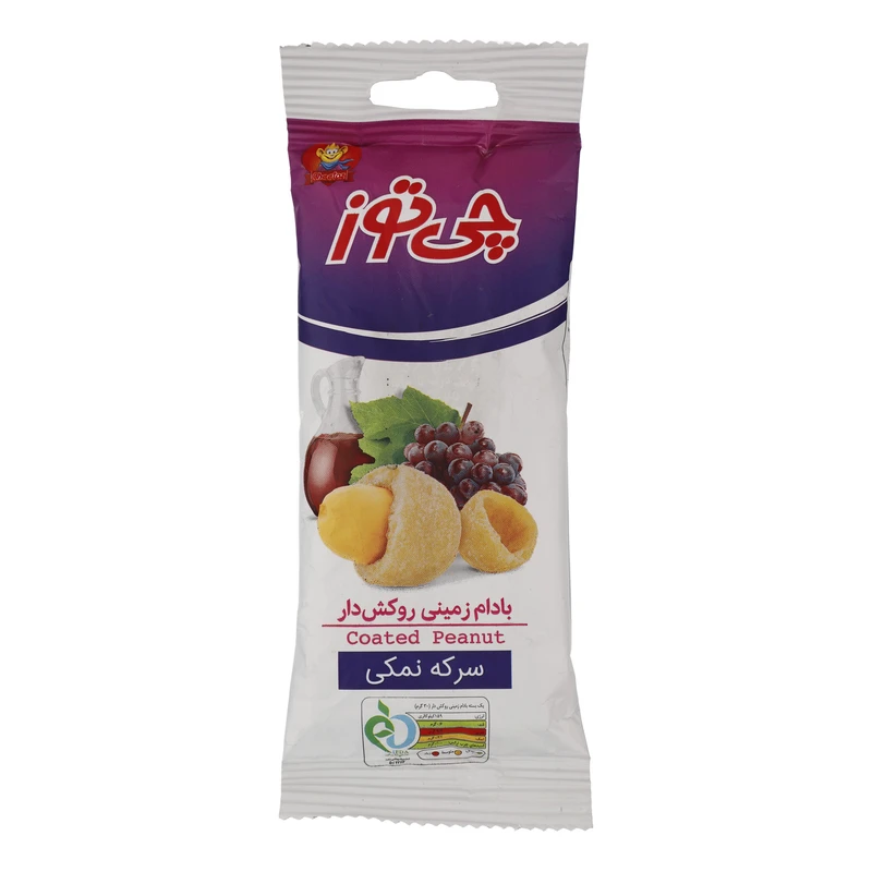 qualityq_90-22944 بادام زمینی روکش دار با طعم سرکه نمکی چی توز - 40 گرم - تصویر 1