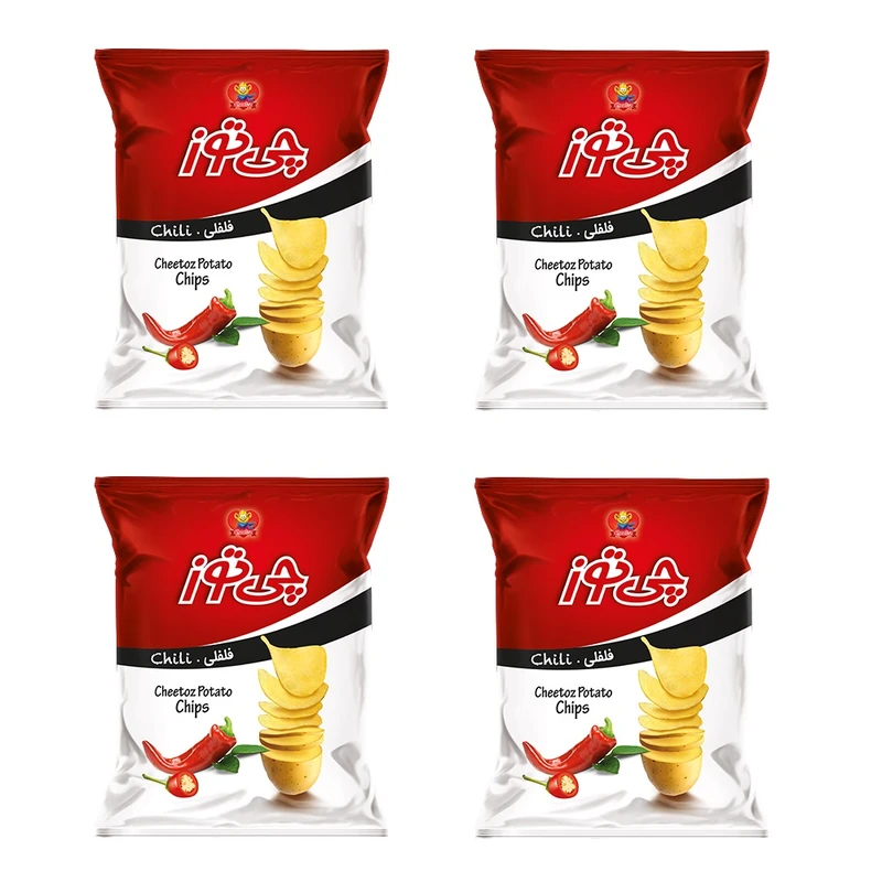 qualityq_90-22966 چیپس فلفلی چی توز - 30 گرم بسته 4 عددی - تصویر 1