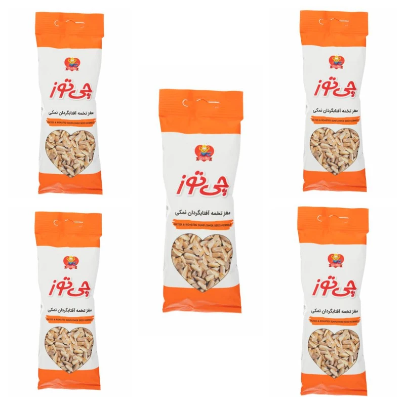 qualityq_90-22989 مغز تخمه آفتابگردان چی توز با طعم نمکی - 40 گرم بسته 5 عددی - تصویر 1