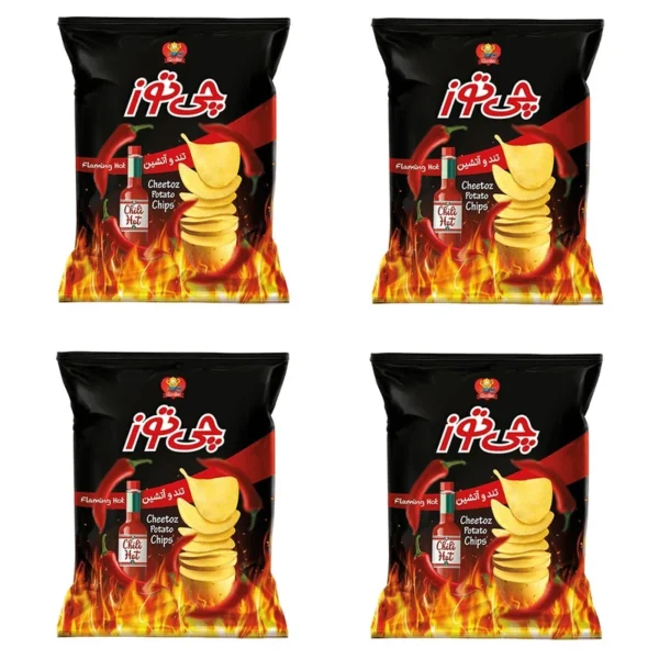 چیپس تند و آتشین چی توز - 30 گرم بسته 4 عددی