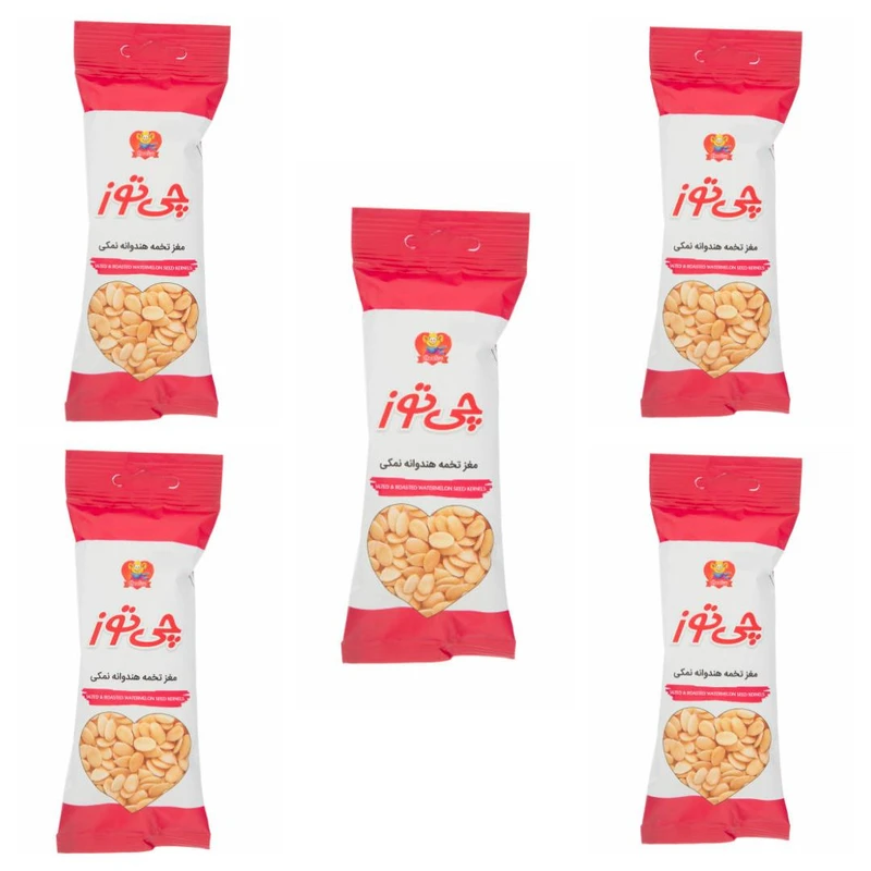qualityq_90-23104 مغز تخمه هندوانه چی توز با طعم نمکی - 40 گرم بسته 5 عددی - تصویر 1