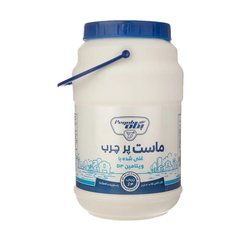 qualityq_90-23481 ماست پر چرب غنی شده با ویتامین D3 پگاه - 2000 گرم - تصویر 1