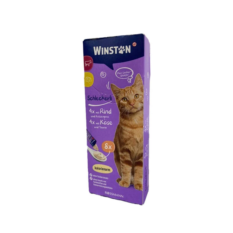 qualityq_90-25082 بستنی گربه وینستون مدل گوشت و پنیر وزن 120 گرم مجموعه 8 عددی - تصویر 1