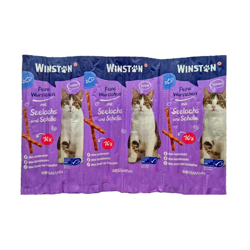 qualityq_90-25131 غذای تشویقی گربه وینستون مدل مدادی کد 2025 وزن 100 گرمی بسته 10 عددی - تصویر 1