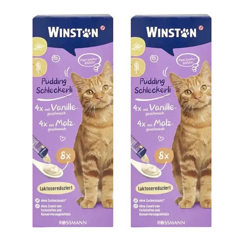 qualityq_90-25174 بستنی گربه وینستون مدل مالت و وانیل وزن 120 گرم مجموعه 2 عددی - تصویر 1