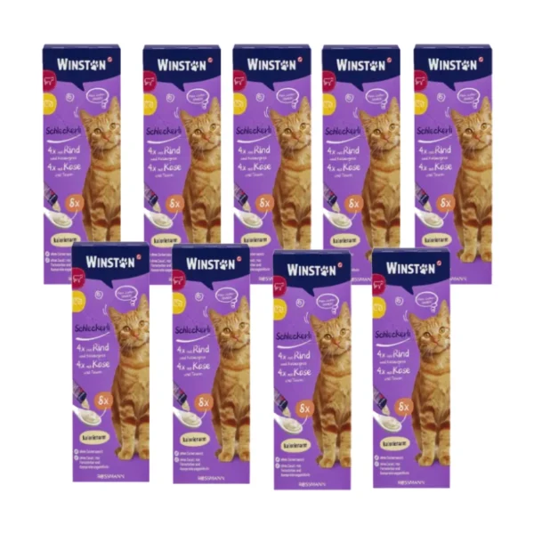 بستنی گربه وینستون مدل گوشت و پنیر مجموعه 9 عددی