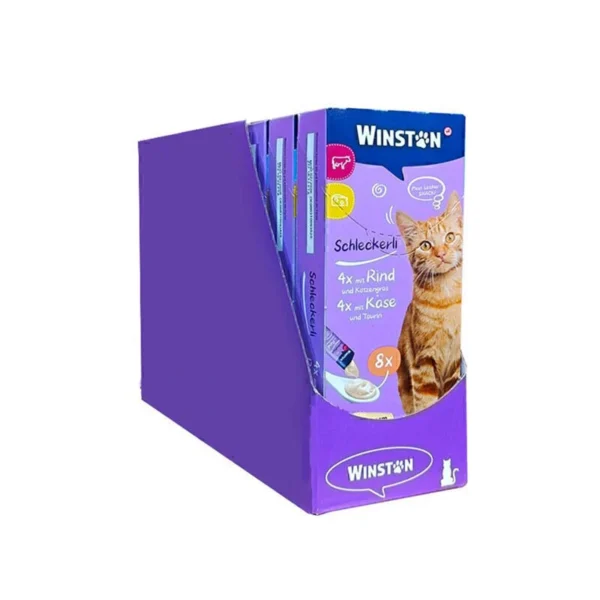 بستنی گربه وینستون مدل گوشت و پنیر مجموعه 9 عددی